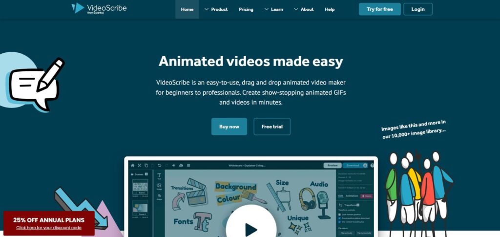 Programas para crear y editar vídeos en línea - Video Scribe