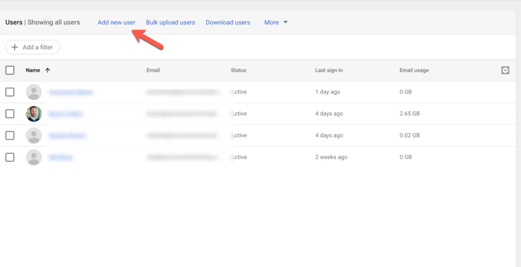 Añadir usuarios en G-Suite - Revisión de G Suite