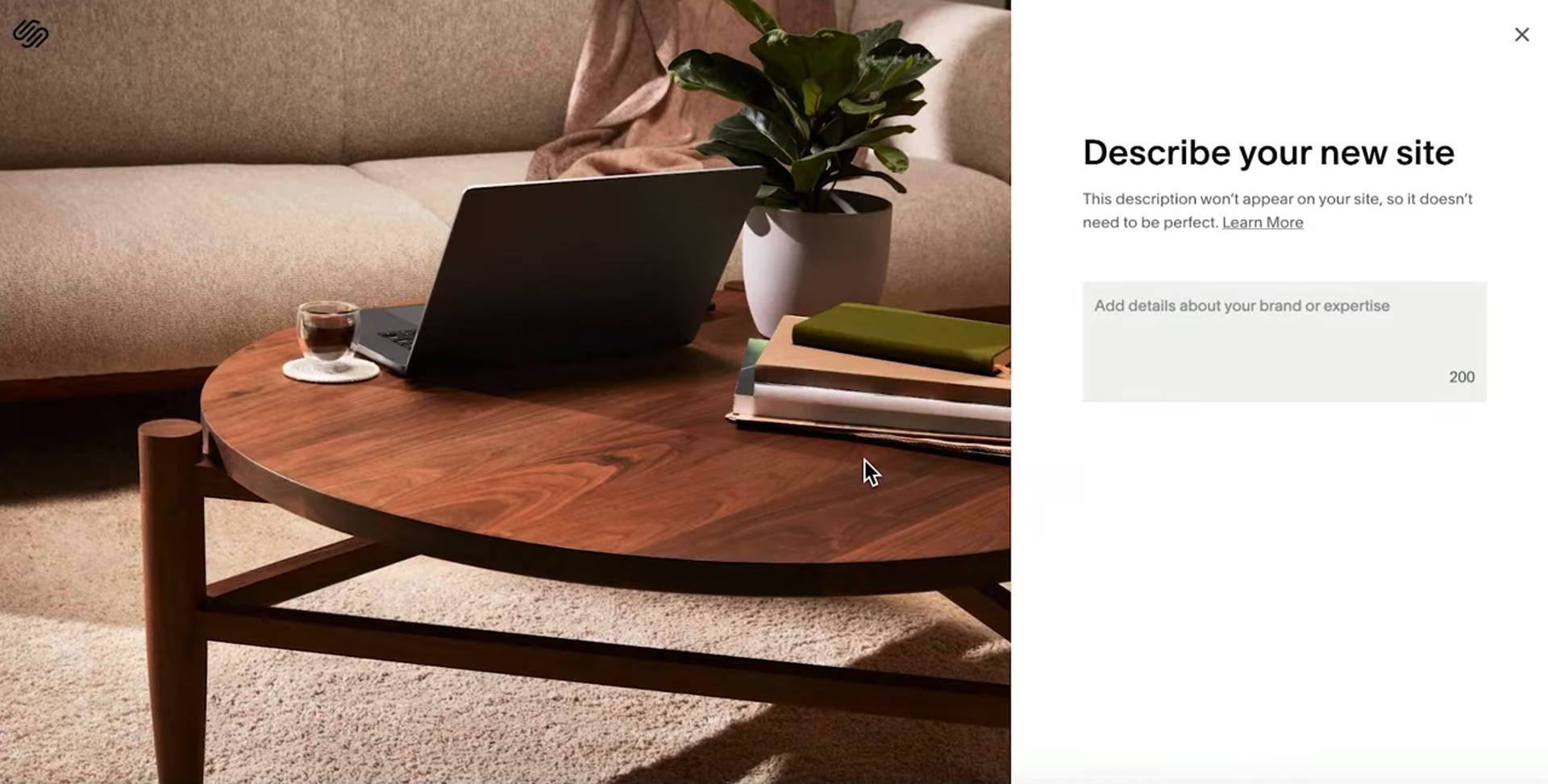 Squarespace Generar texto de página con IA